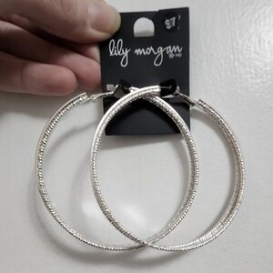 Lily Morgan Silver Hoop Earrings
